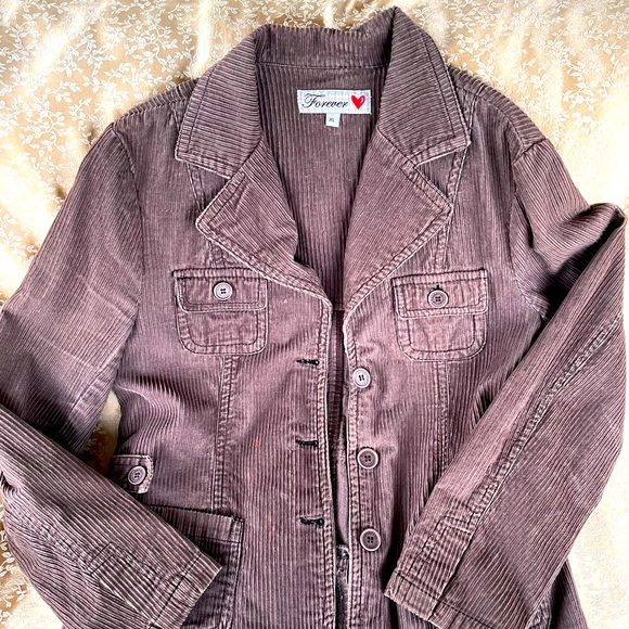 Miss’s XL brown corduroy jacket by “Forever” - Picture 2 of 4